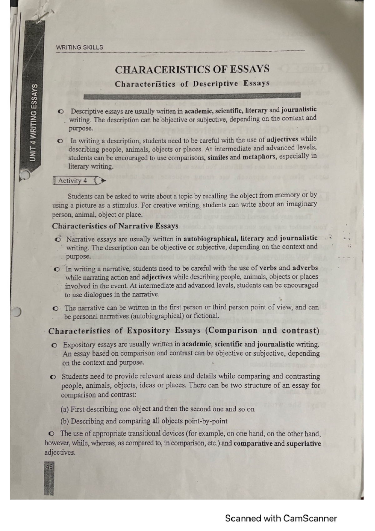 Characteristics of an Essay - Civil Society and Governance - Studocu