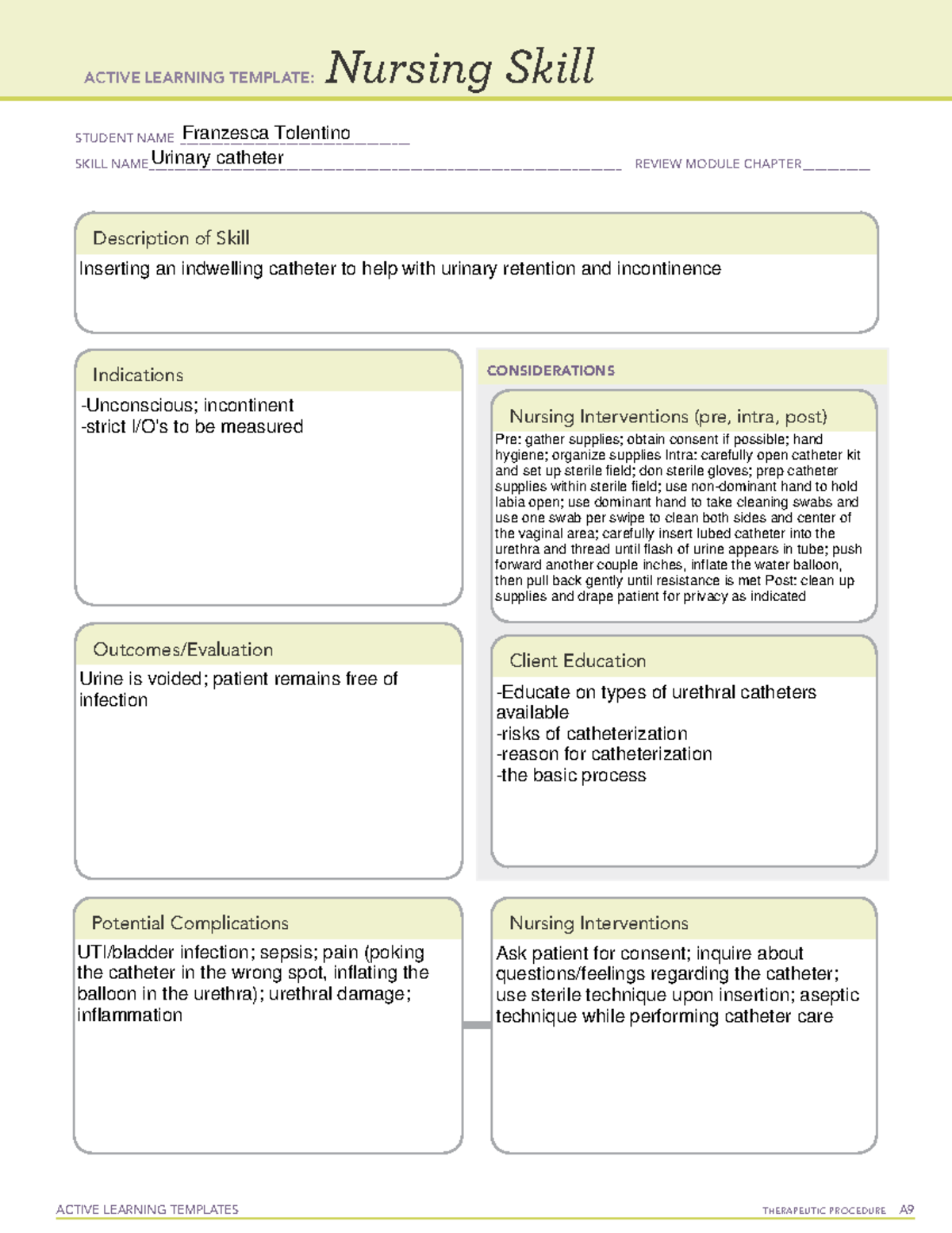  Active Learning Template Nursing Skill Form 3 Cane Active Learning 