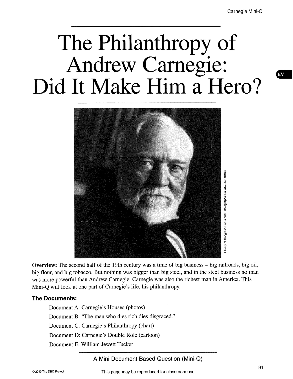 andrew carnegie dbq essay