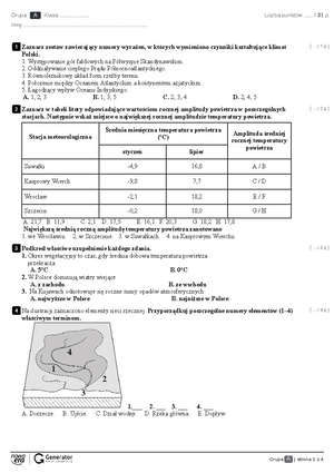 589872446 Test 1 Azja Klasa 8 - Azja Test Sprawdzający – Rozdział I ...