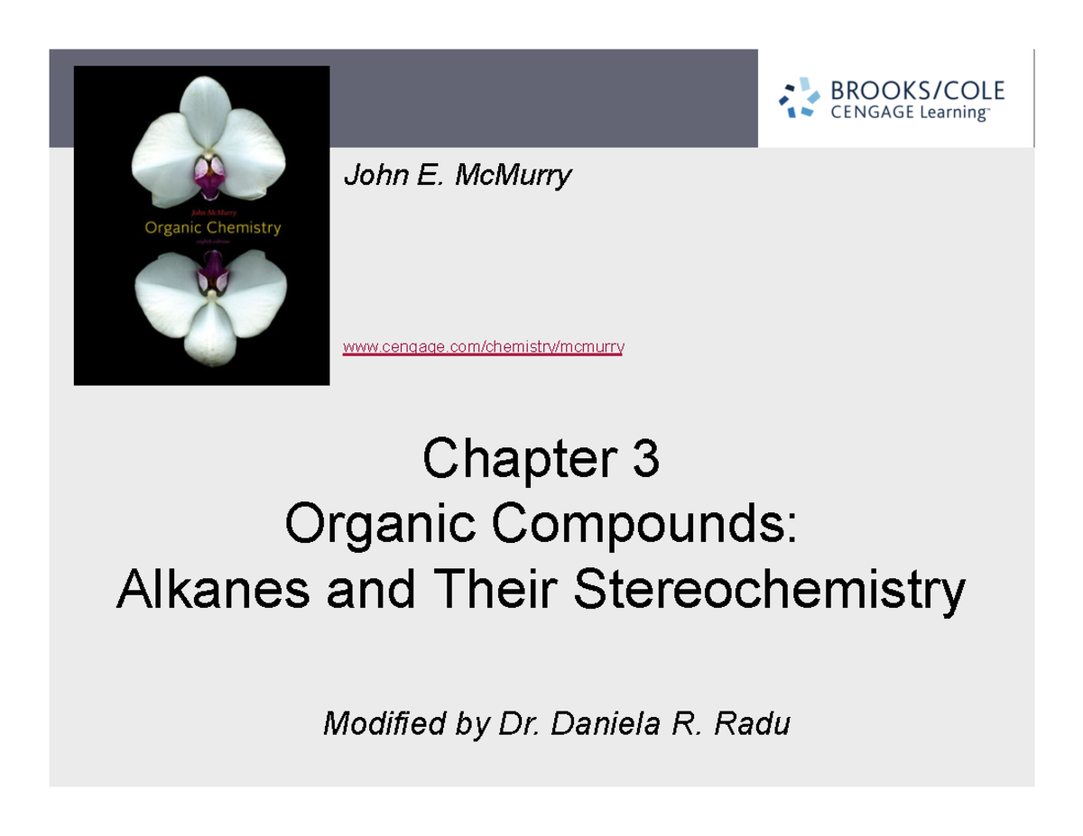 Chapter Organic Compounds Alkanes And Their Stereochemistry John