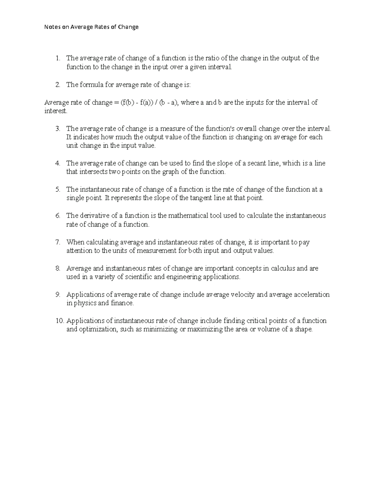 average-rate-of-change-notes-on-average-rates-of-change-the-average