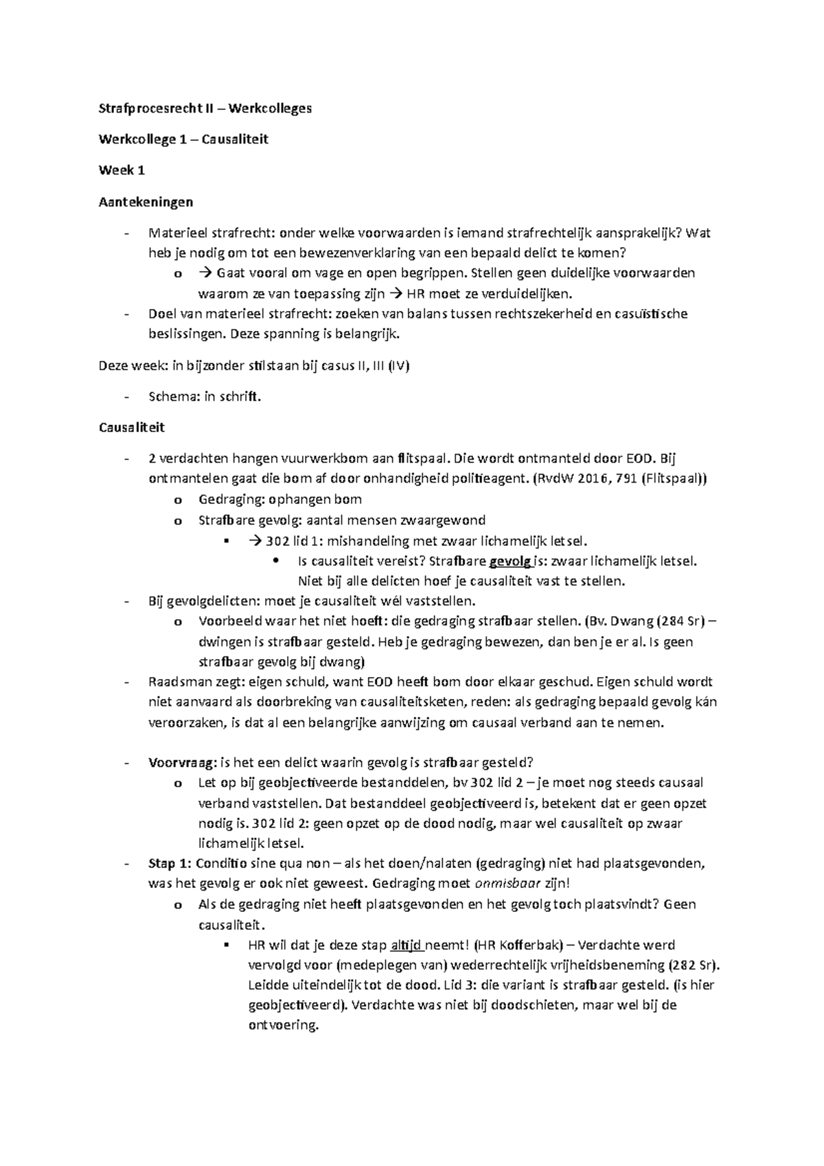 Strafprocesrecht II Werkcolleges: Aantekeningen En Casus-uitwerkingen ...