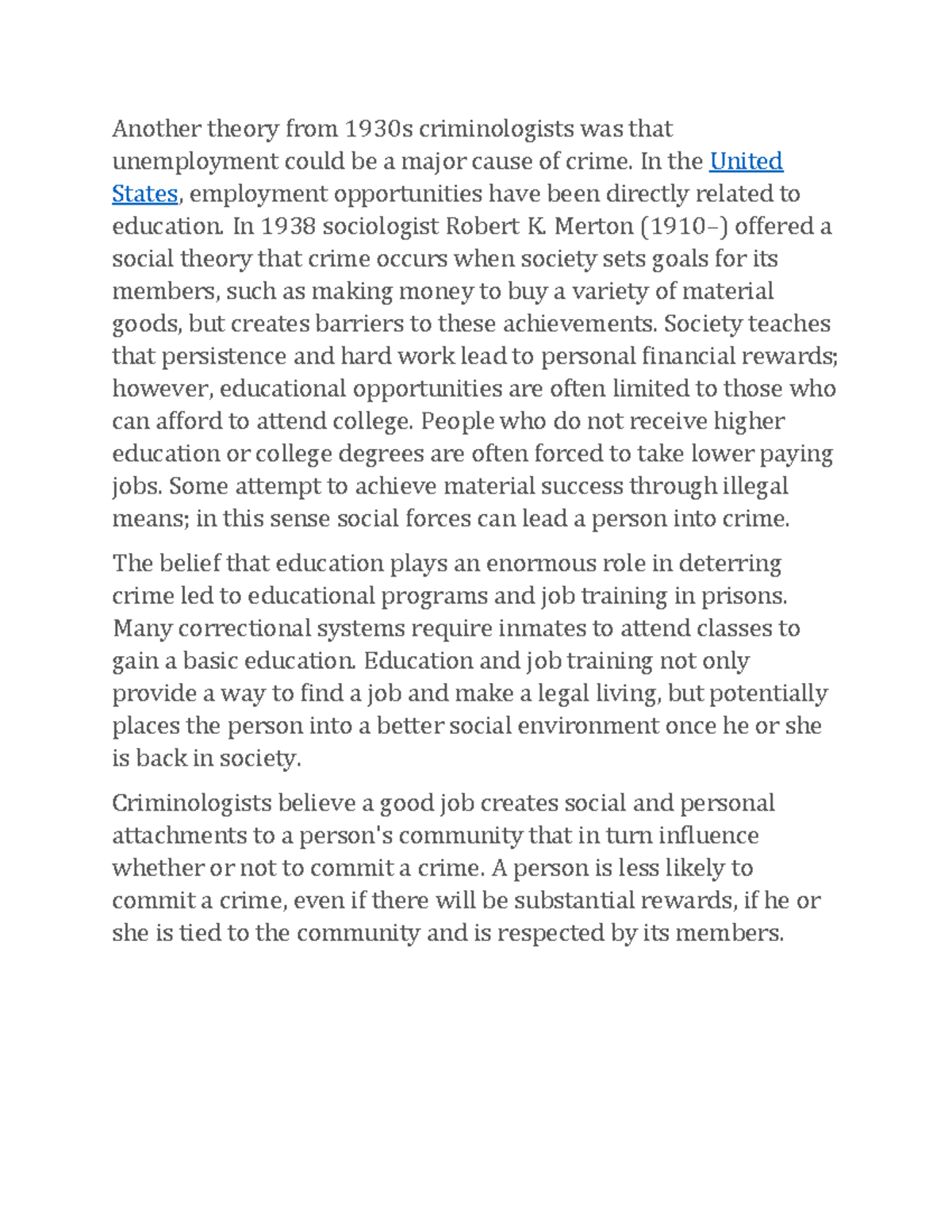 Document 144 Dr. Chang Another theory from 1930s criminologists was