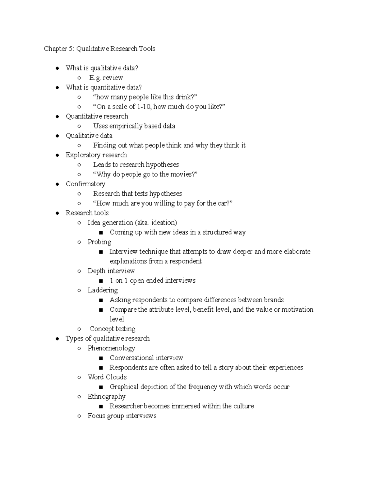 conclusion chapter 5 qualitative research