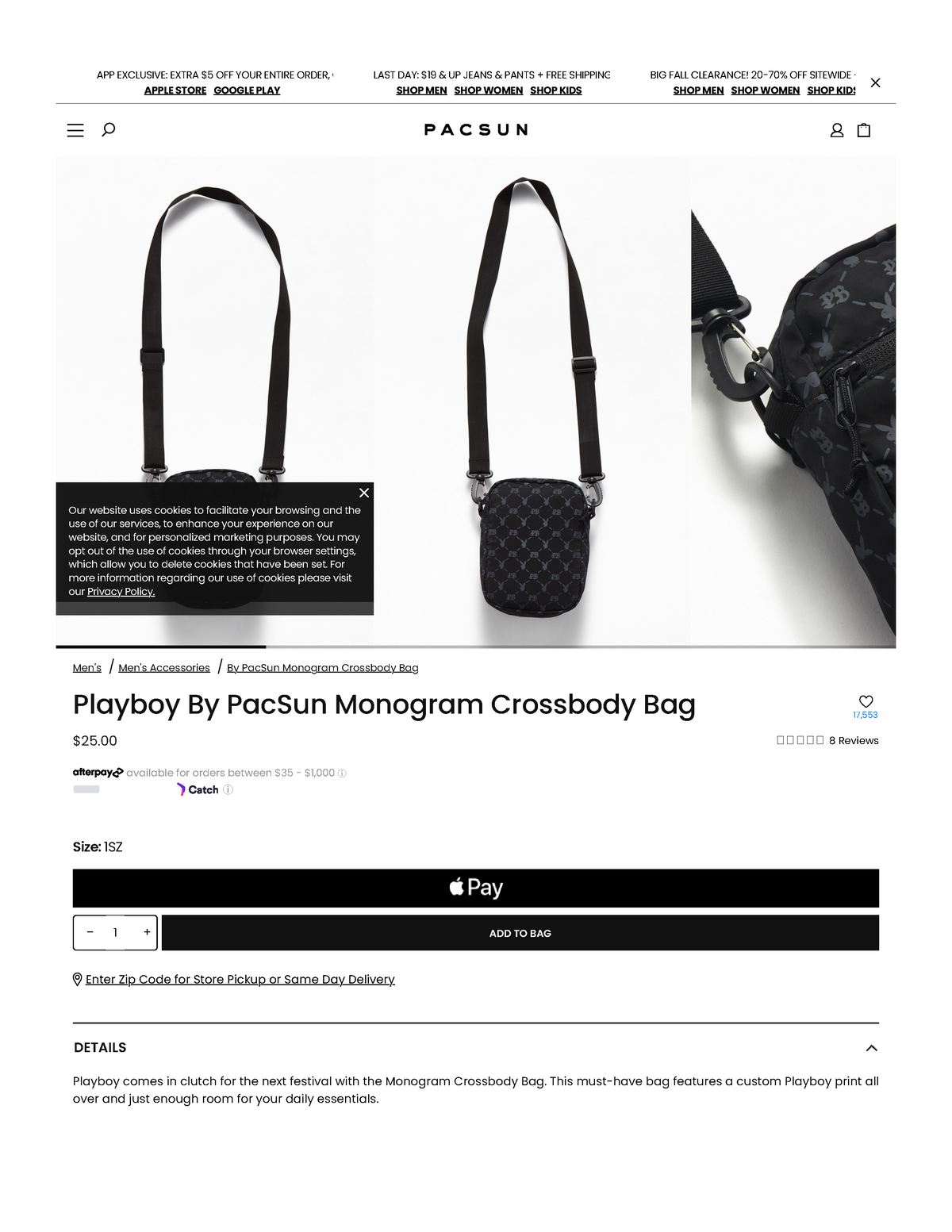 Playboy By PacSun Monogram Crossbody Bag