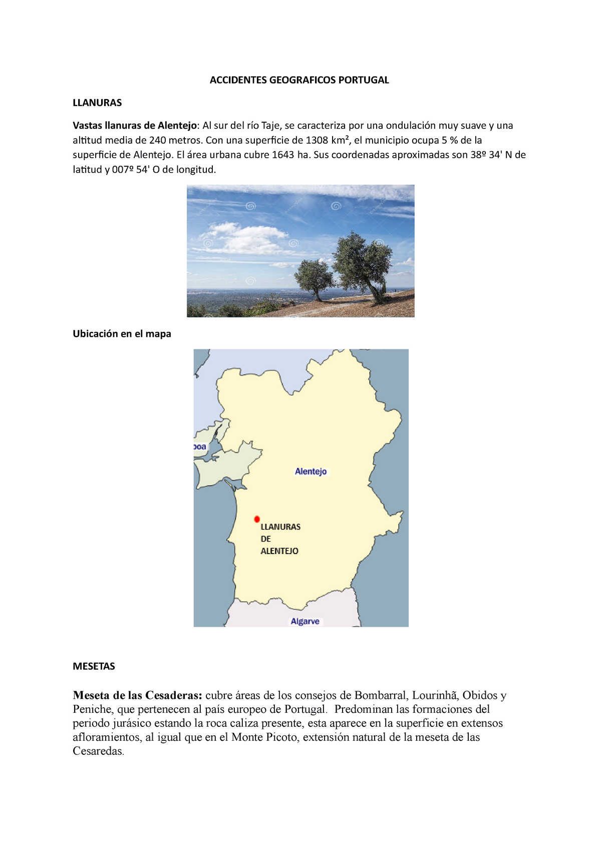 Accidentes Geograficos Portugal Accidentes Geograficos Portugal Llanuras Vastas Llanuras De 5857