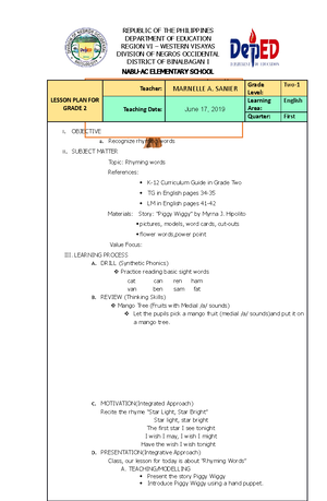 Lesson plan 15 carbon and hydrocarbon - LESSON PLAN School : State ...