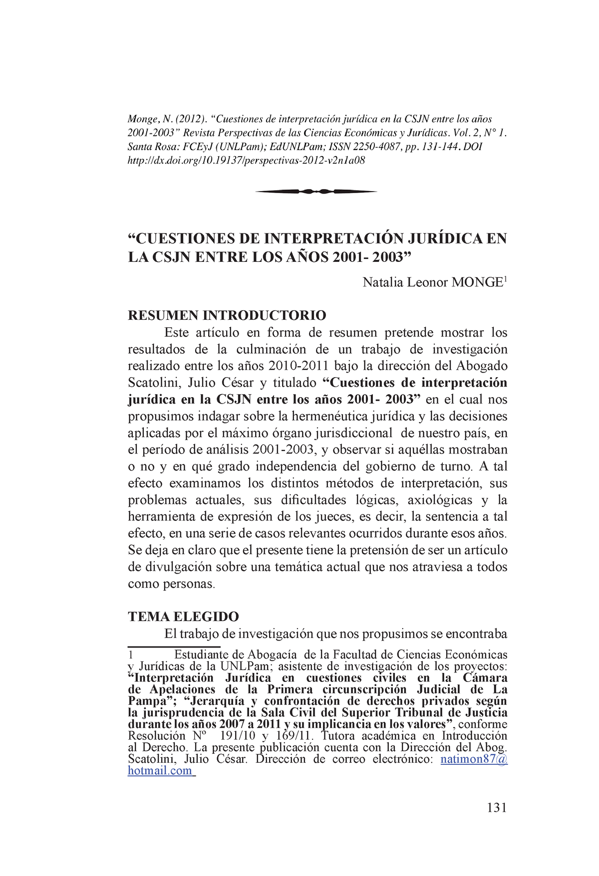 Problemas Interpretación Jurídica - ìCUESTIONES DE INTERPRETACI”N ...