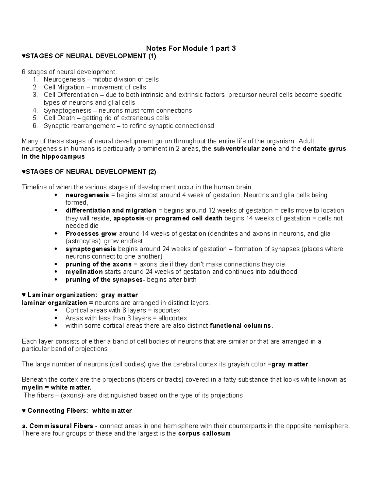 Notes for Module 1 part 3 (9 - Notes For Module 1 part 3 ♥STAGES OF ...