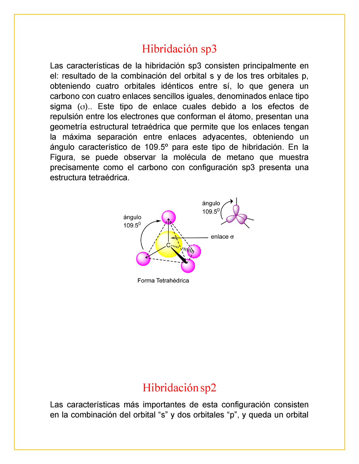 hibridación sp3