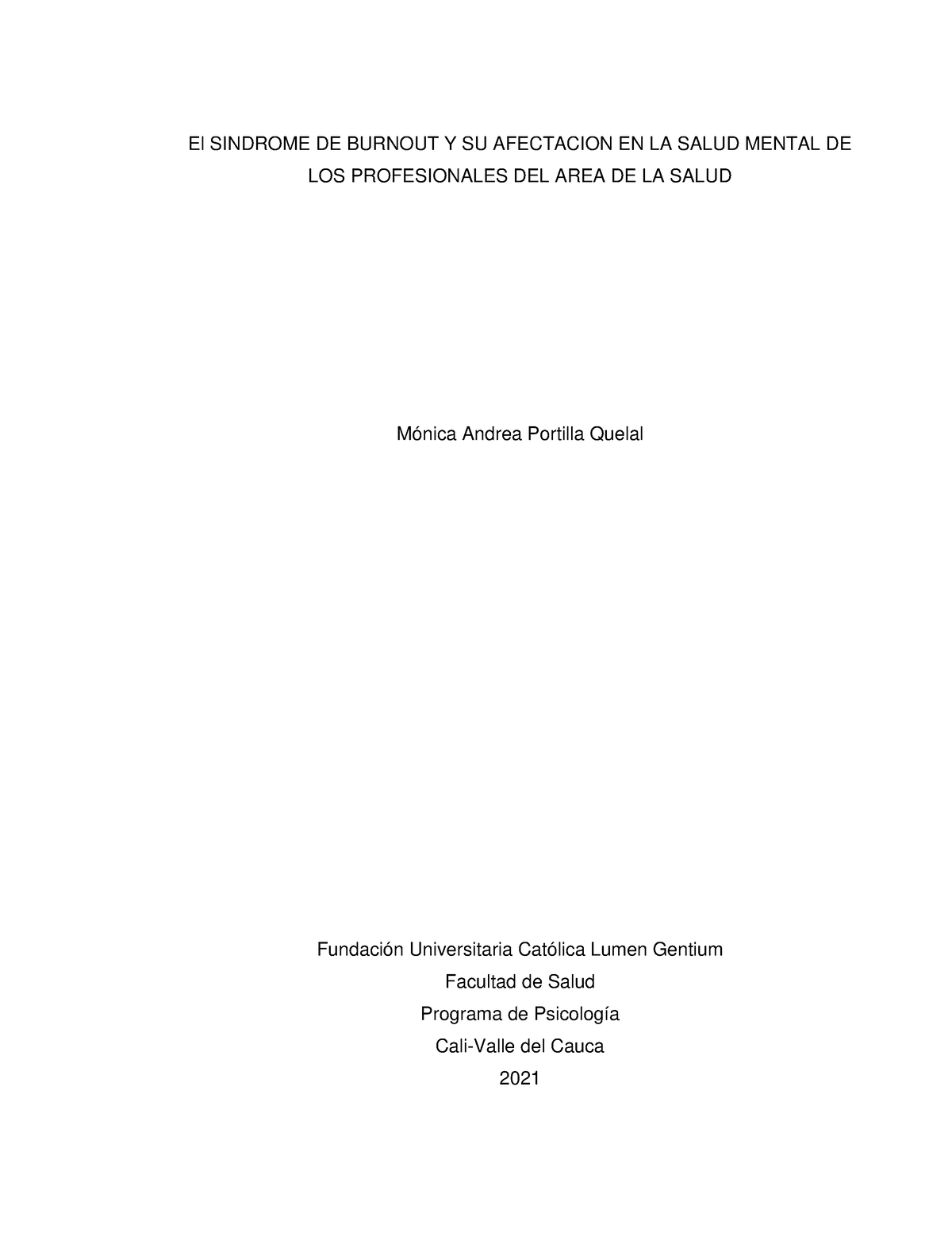 Sindrome Burnout Afectacion Salud Mental Profesionales Rea Salud