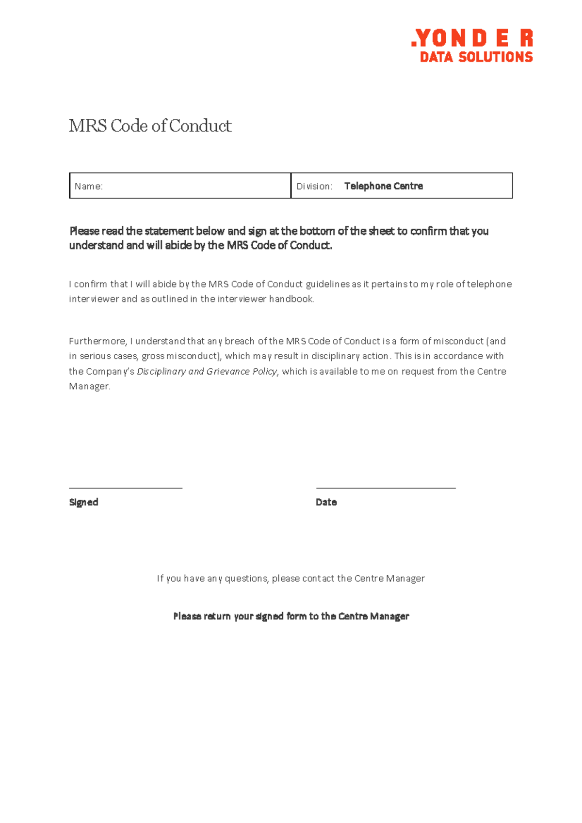 04 - Yonder Data Solutions MRS Code of Conduct Countersign - MRS Code ...
