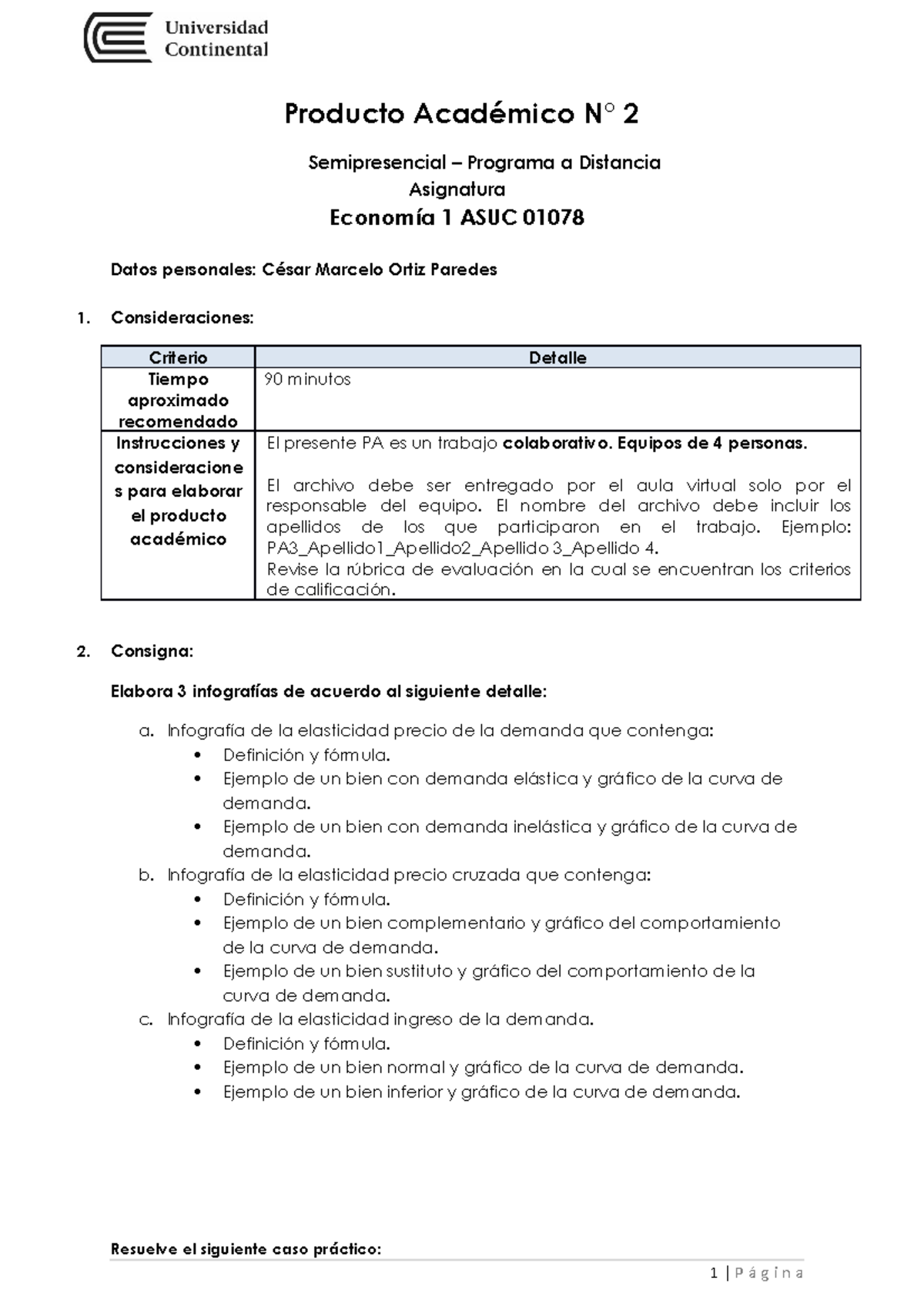 546131357 Producto Academico N 2 Tipo Rubrica Economia 1 2021 10 2 ...