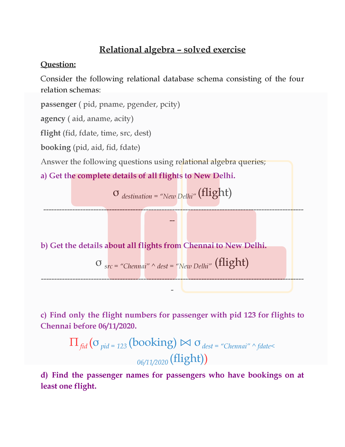 Relational Algebraqueries.docx - Relational Algebra – Solved Exercise ...