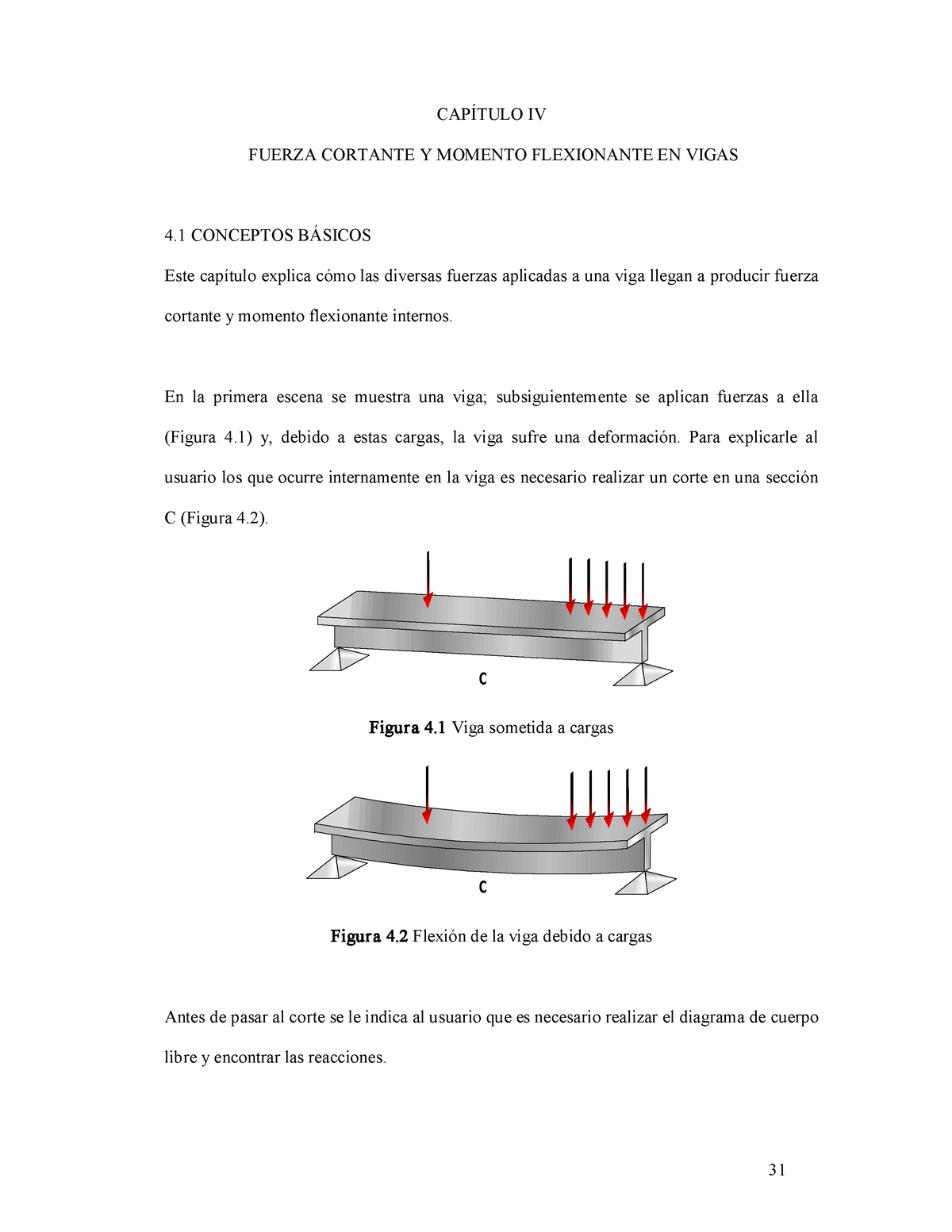 Calculo DE Vigas - CAPÍTULO IV FUERZA CORTANTE Y MOMENTO FLEXIONANTE EN ...