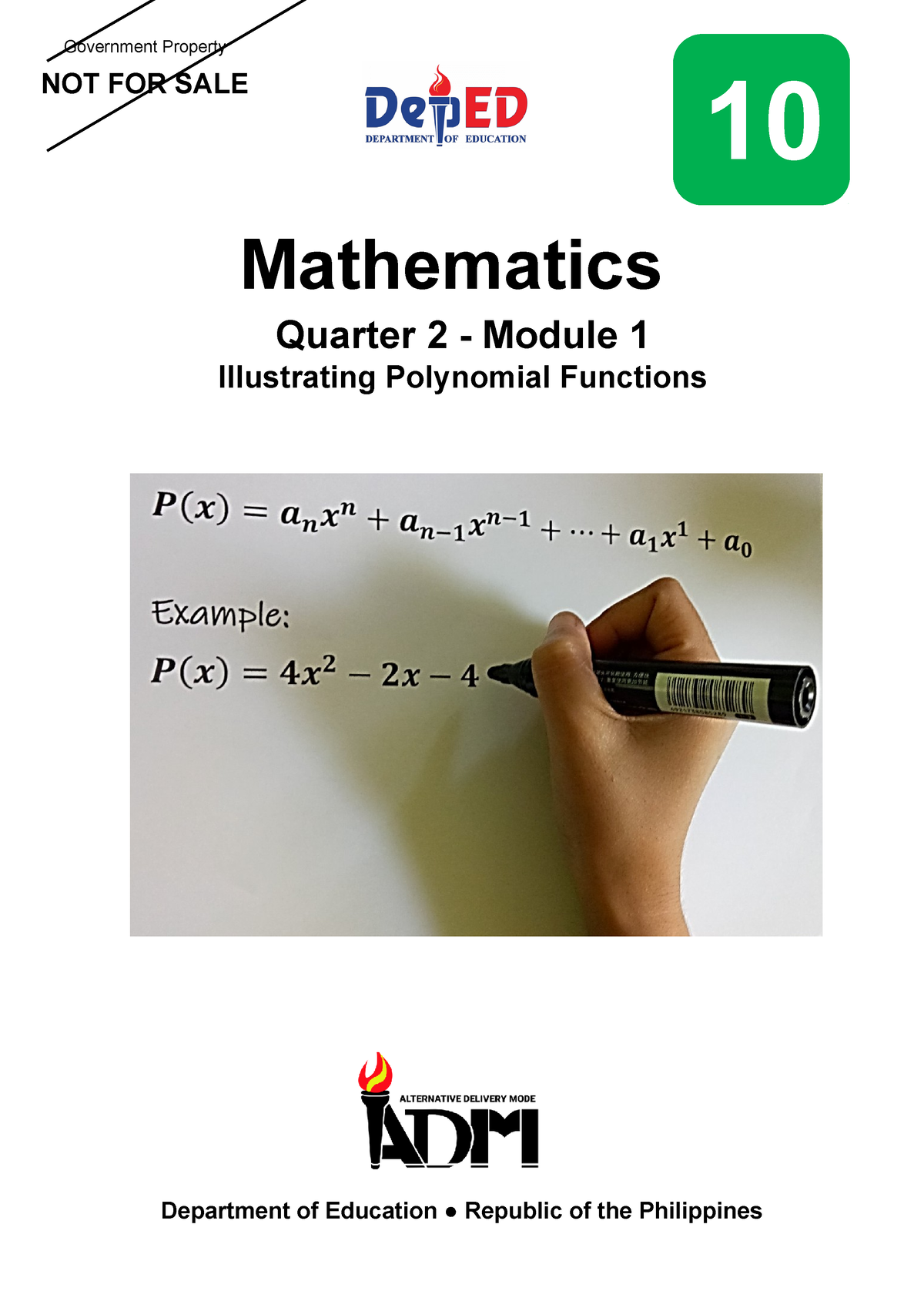 Grade 10 Quarter 2 Module 1 Illustrating Polynomial Functions Version 3