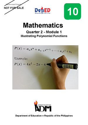 Quarter 3 Module 1 - PreCalculus - MATHEMATICS 10 – A (Basic Calculus ...