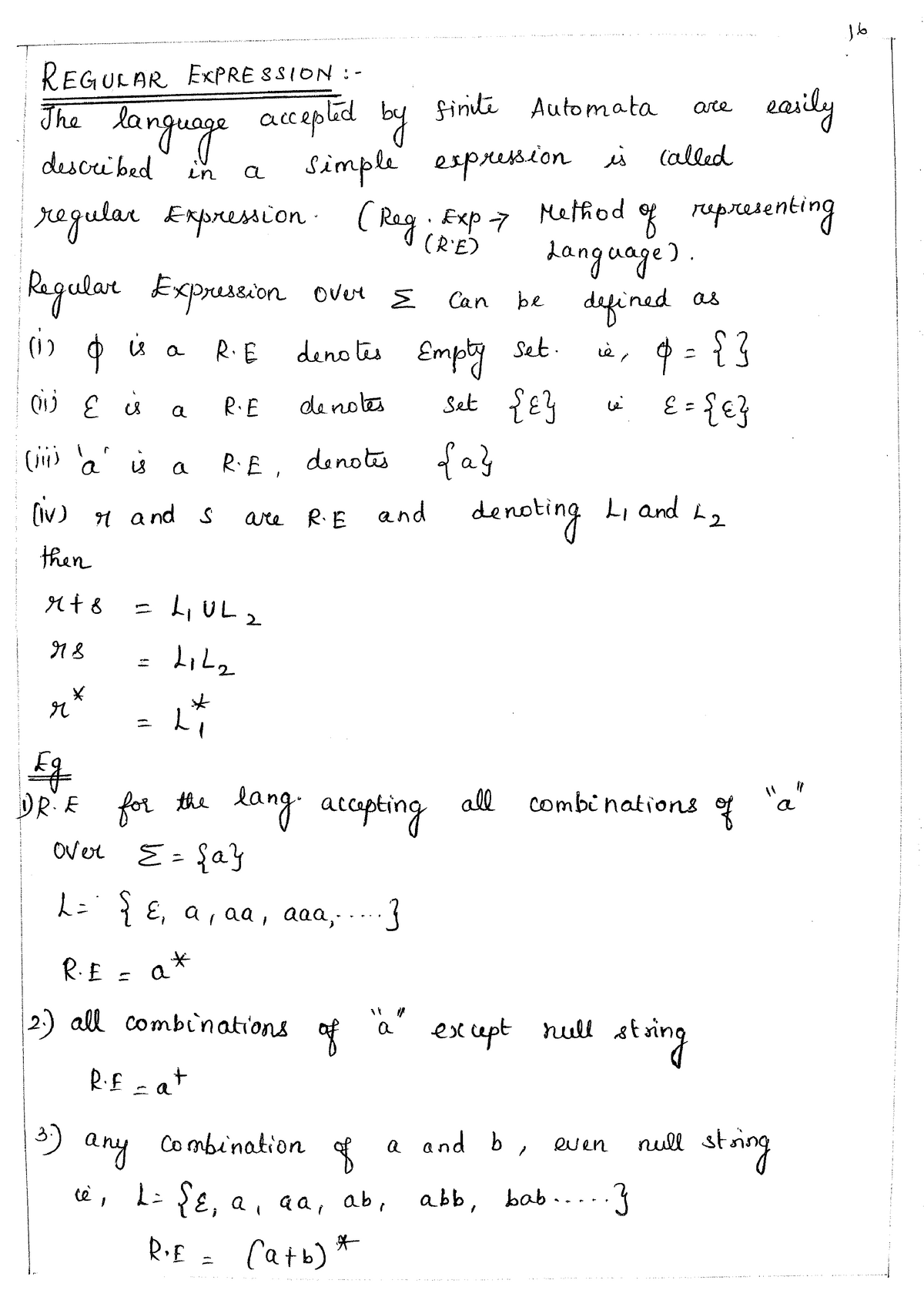 TOC Unit 1 Part 2 - Lecture Notes 1.2 Finite Automata – Deterministic ...