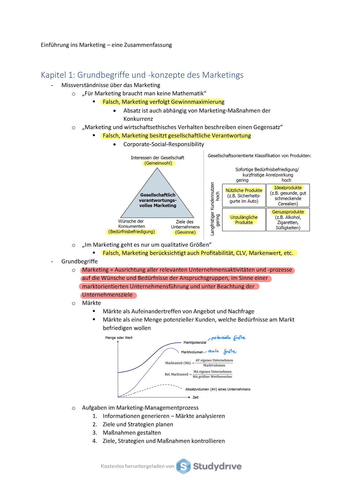 Marketing Zusammenfassung - Einführung Ins Marketing – Eine ...