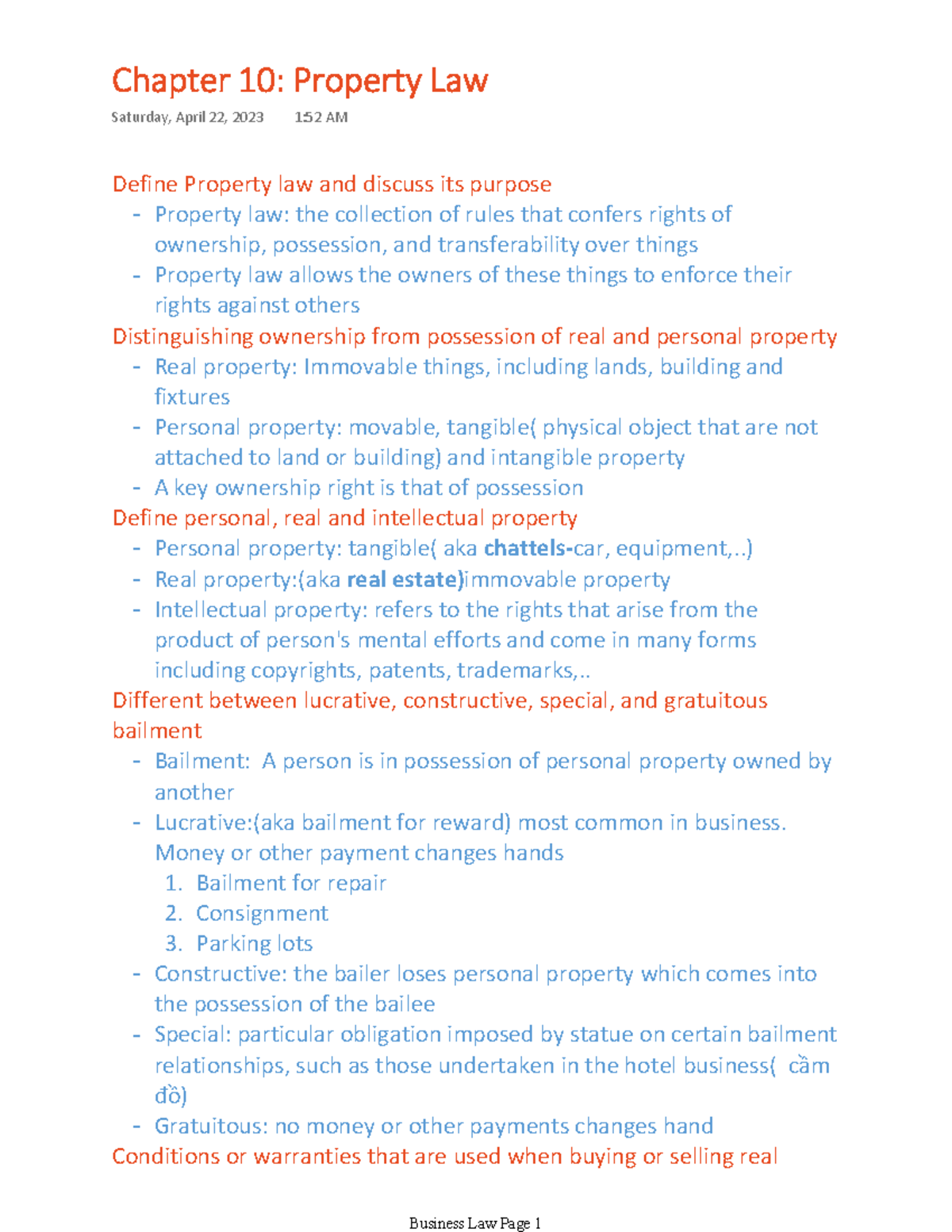 assignment property law definition