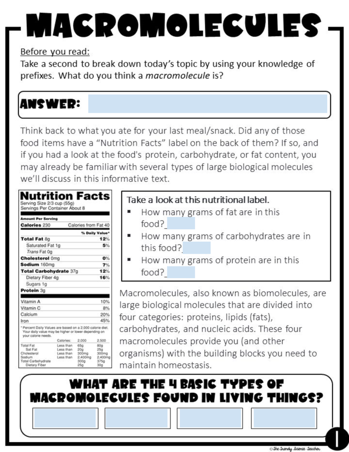 copy of macromolecules close reading assignment