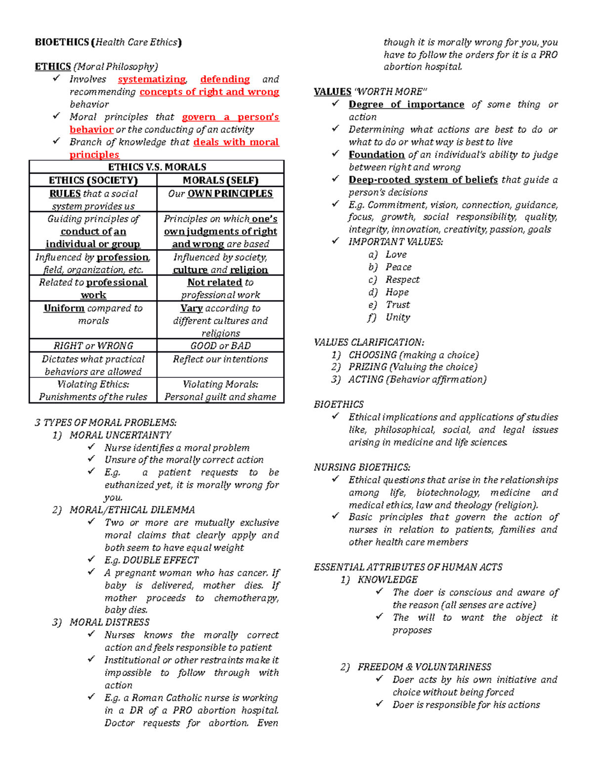 Bioethics - BIOETHICS (Health Care Ethics) ETHICS (Moral Philosophy ...