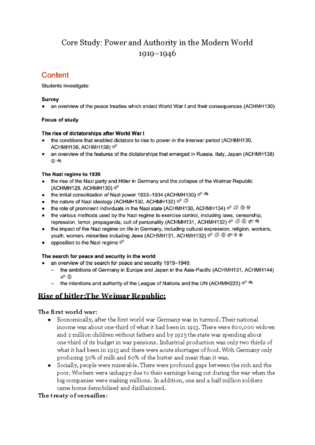 Modern History Power and authority in the modern world notes - Google ...