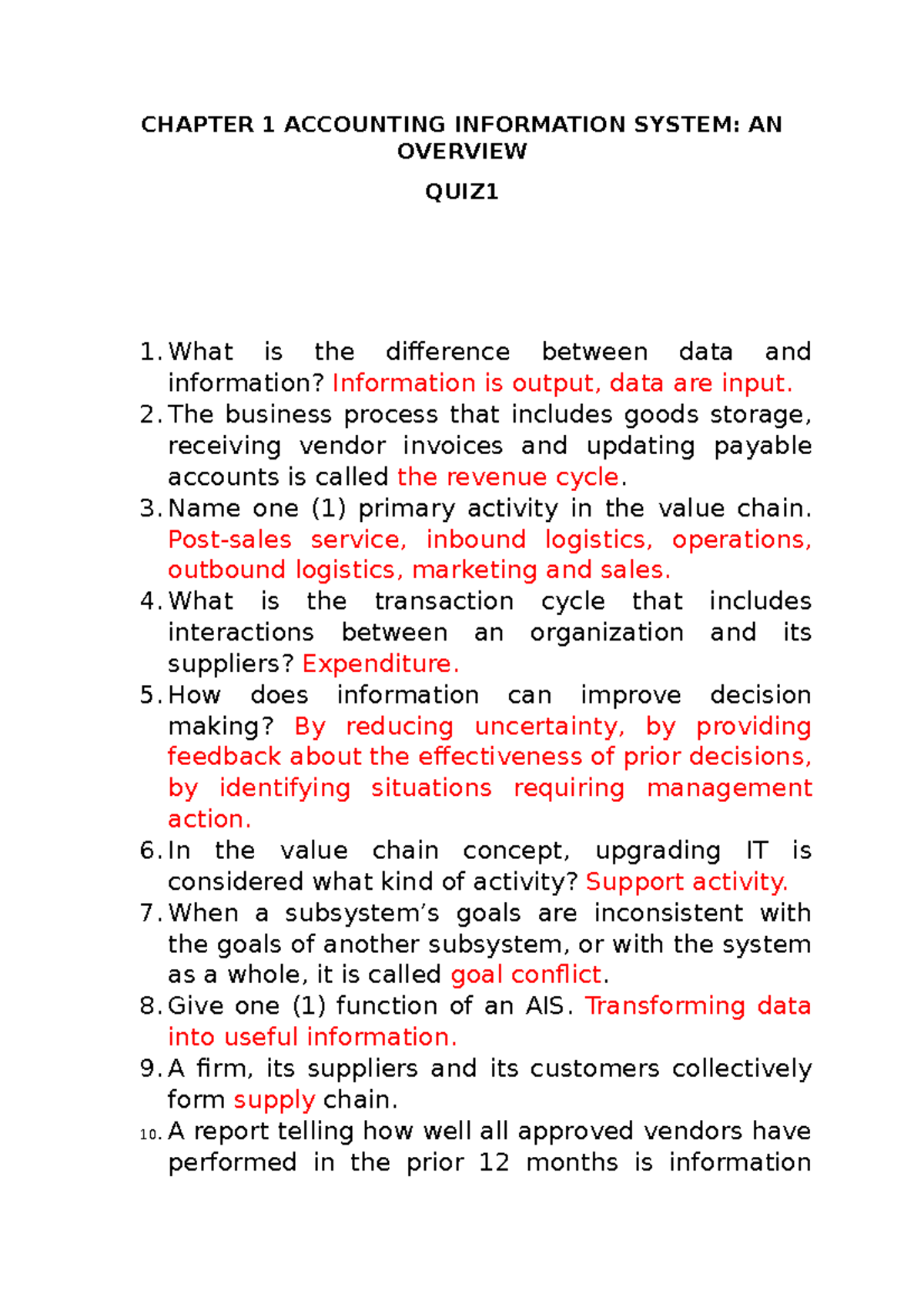 accounting chapter 1 homework answers