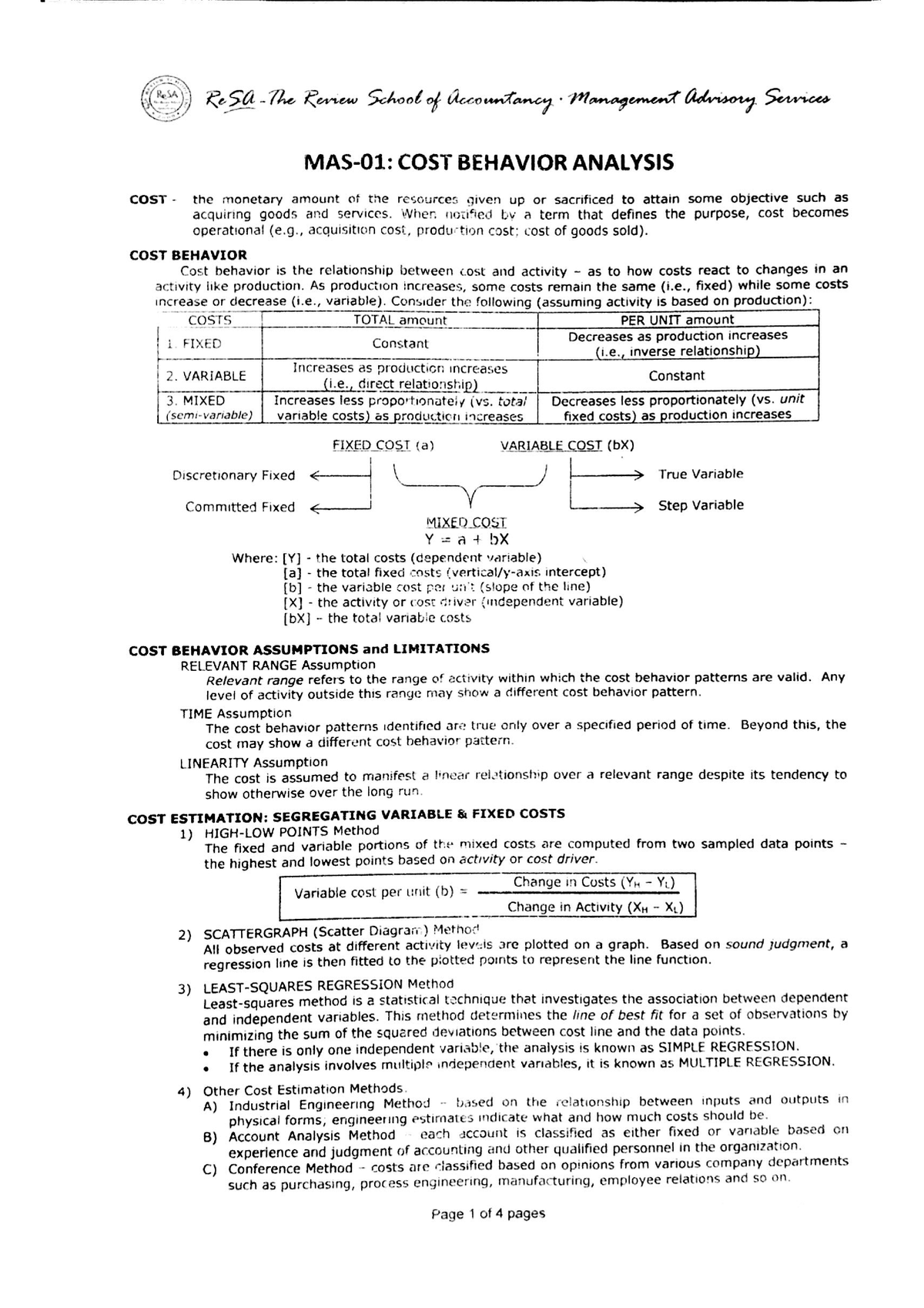 mas-01-review-bachelor-of-science-in-accountancy-studocu