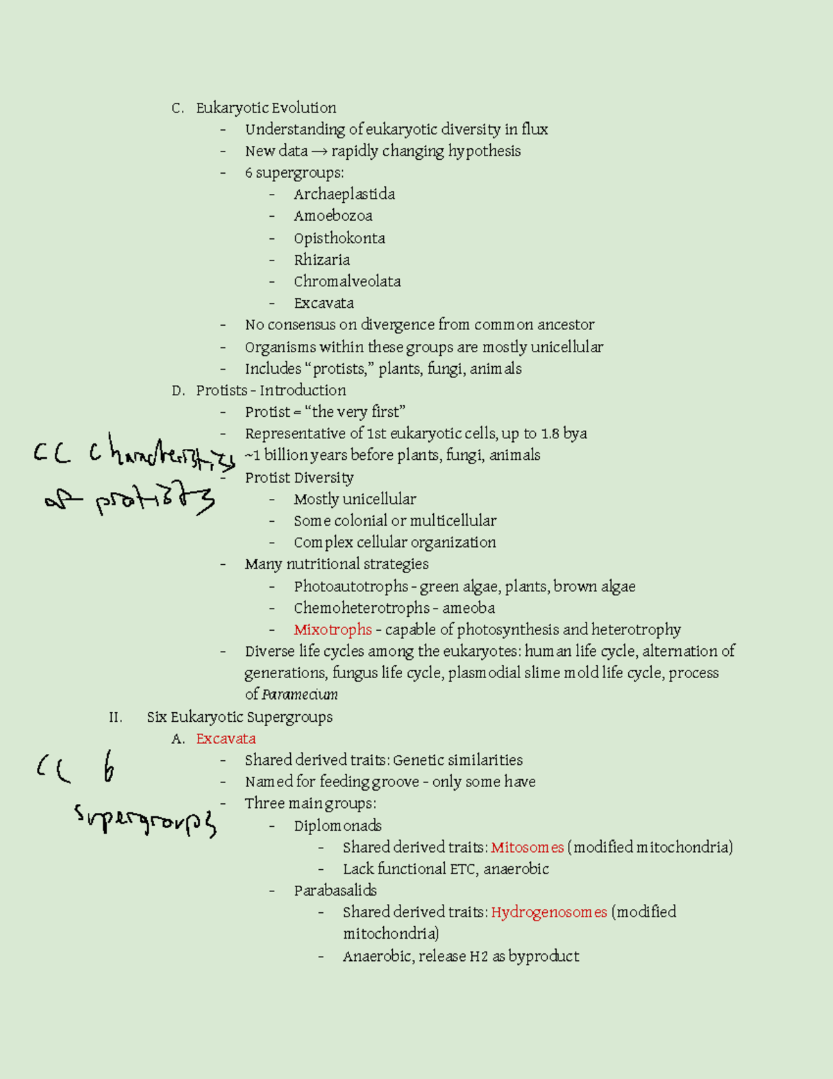 Bio 2 lecture notes - & (XNDU\RWLF (YROXWLRQ 8QGHUVWDQGLQJ RI HXNDU ...
