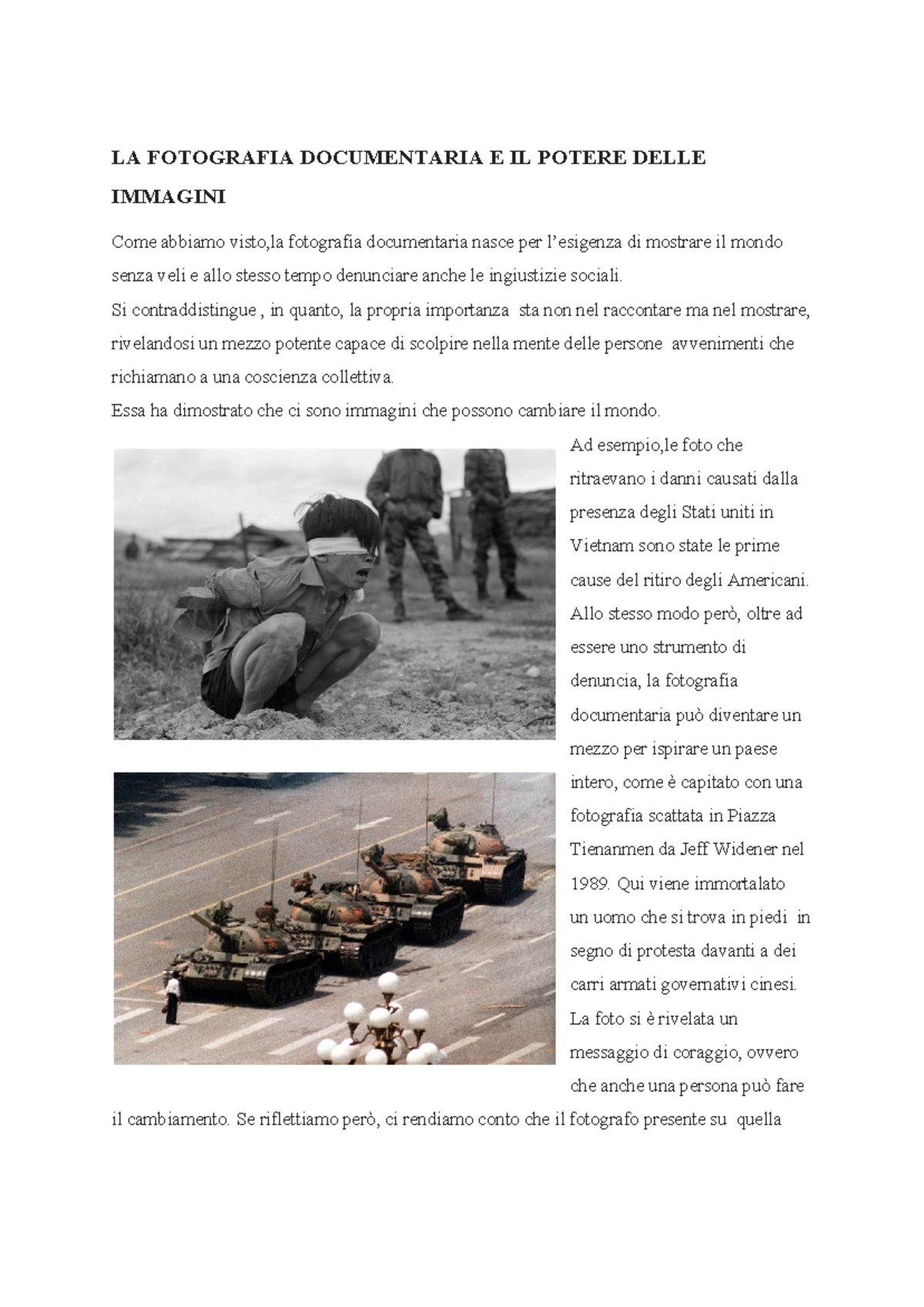 Copia di LA Fotografia Documentaria NEL Mondo Digitale LA FOTOGRAFIA