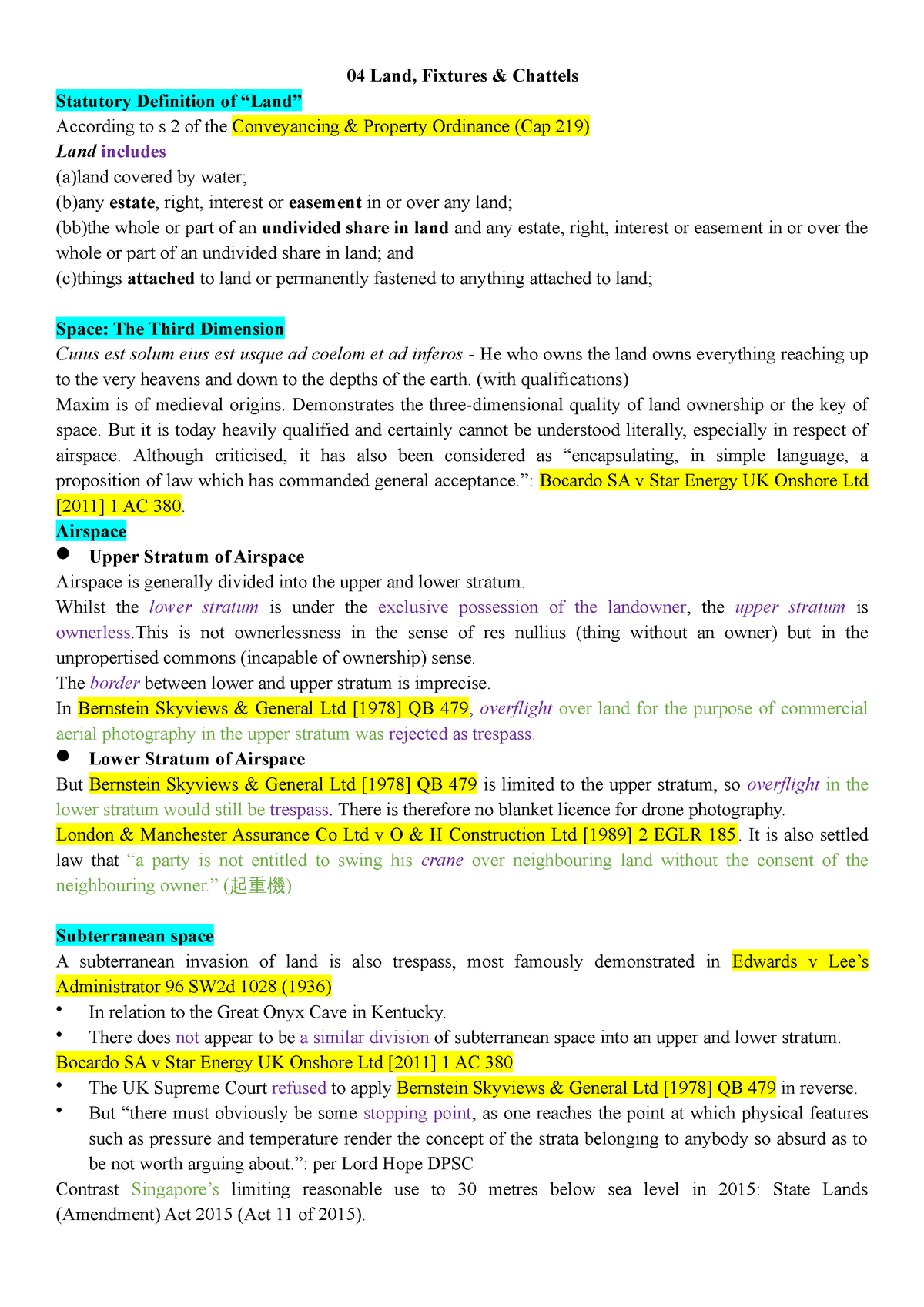 Fixtures/chattel 04 Land, Fixtures & Chattels Statutory Definition of