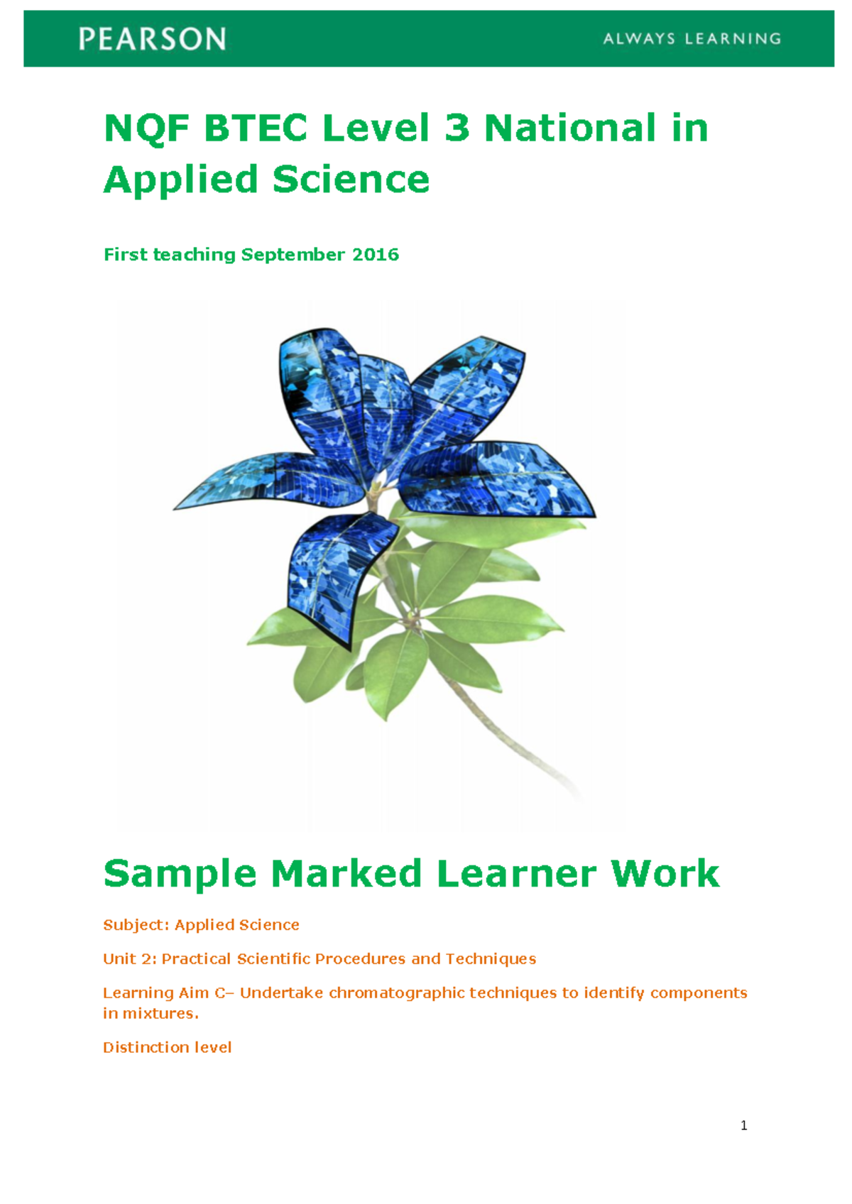 Unit 2 Sample Marked Learner Work For Learning Aim C Distinction ...