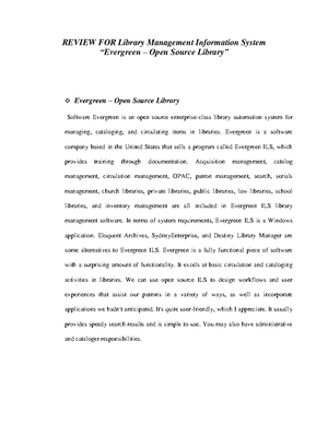 “Openbiblio” - REVIEW FOR Library Management Information System ...
