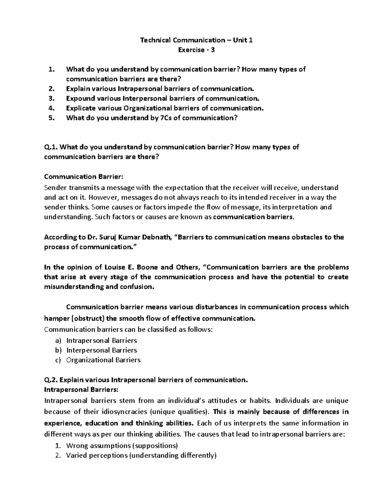 TC UNIT 1 Exercise 3 - LECTURE NOTES BY Mr. DUSHYANT KUMAR RANA SIR ...