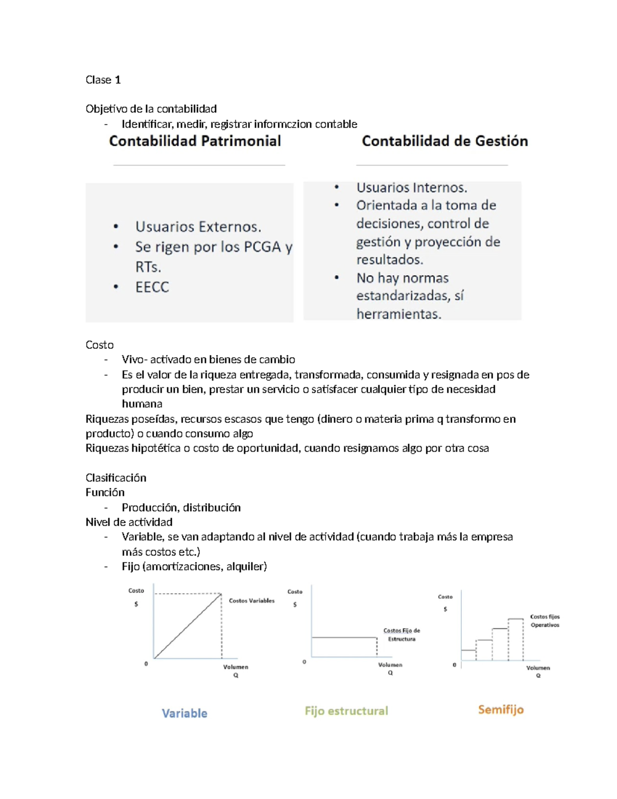 Clase 1 y 2 - Clase 1 Objetivo de la contabilidad - Identificar, medir ...