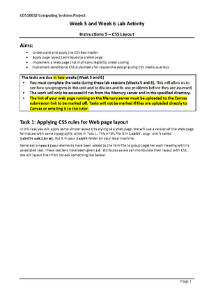Instruction 03 - week 3 all tutorial works - COS10032 Computing Systems ...