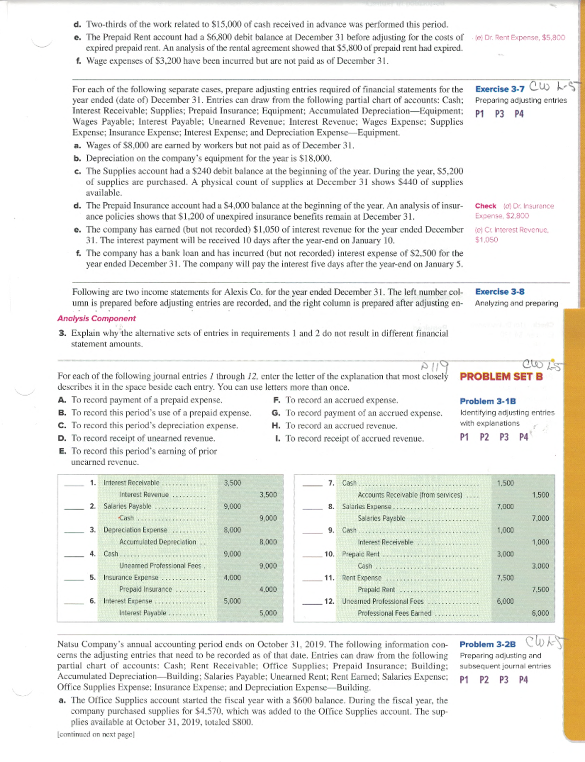 Acc 101 Class Prob L-5 EX 3-7 PR 3- 1B 2B 3B - Acc202 - Studocu