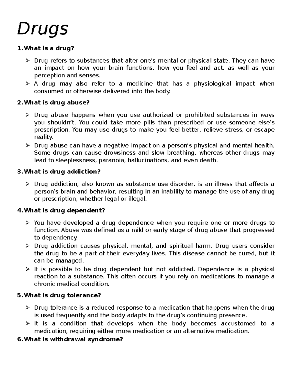 Illegal drugs, Effects of illegal drugs - Drugs 1 is a drug? Drug ...