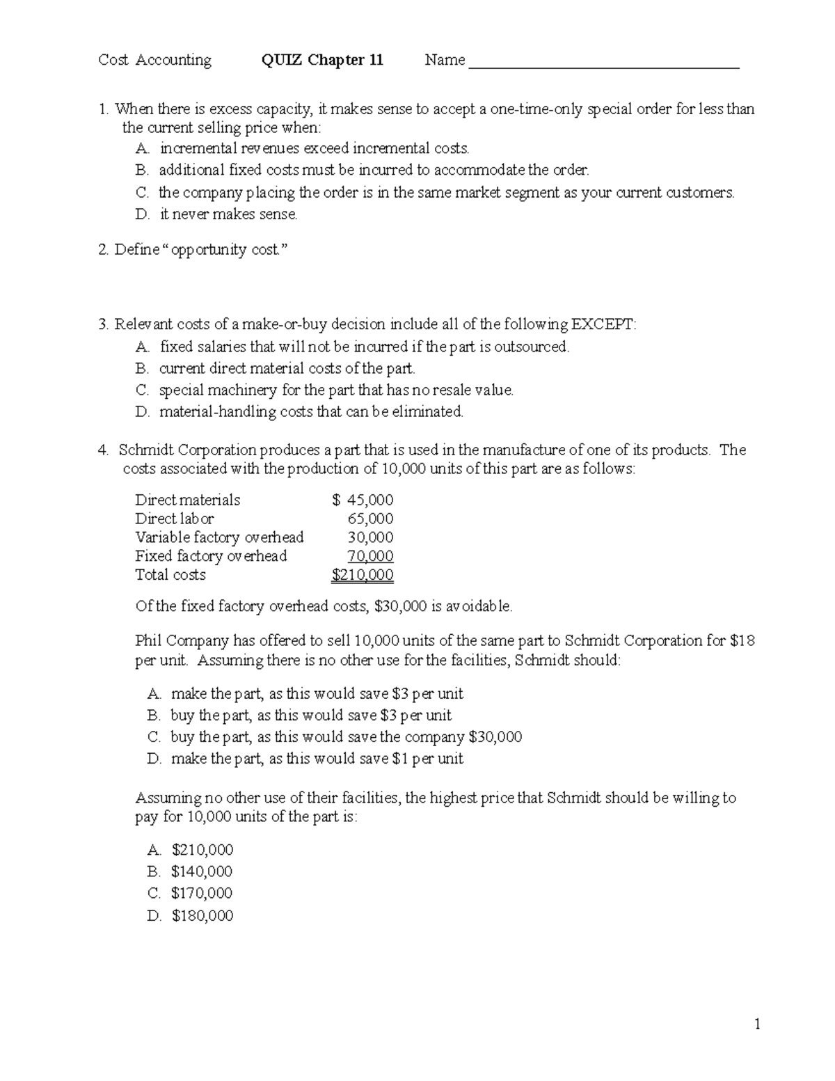 Qch11 SOLUTION OF CHAPTER 11 MS Accounting and Finance Riphah