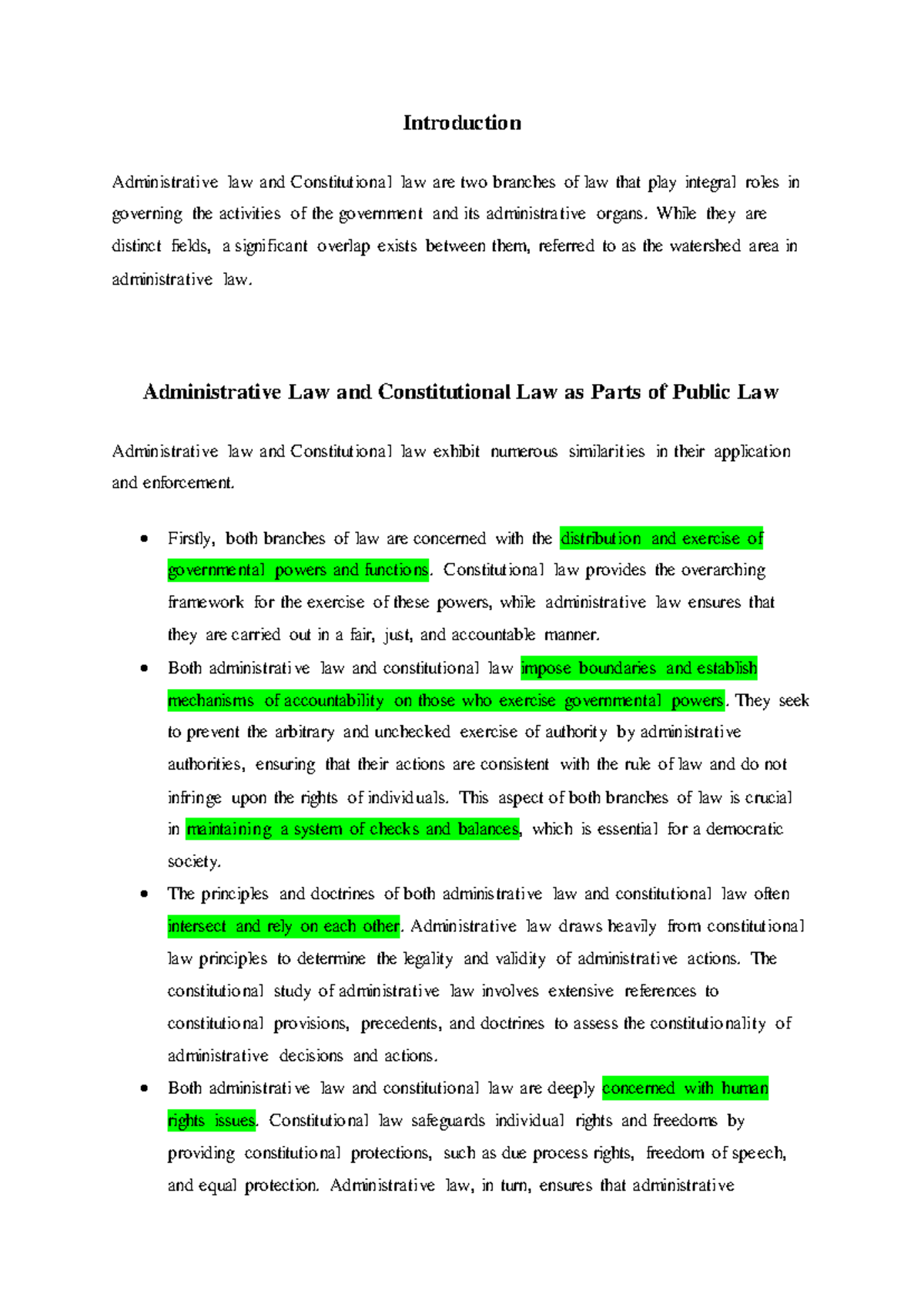 Admin law & Constitutional law - Introduction Administrative law and ...