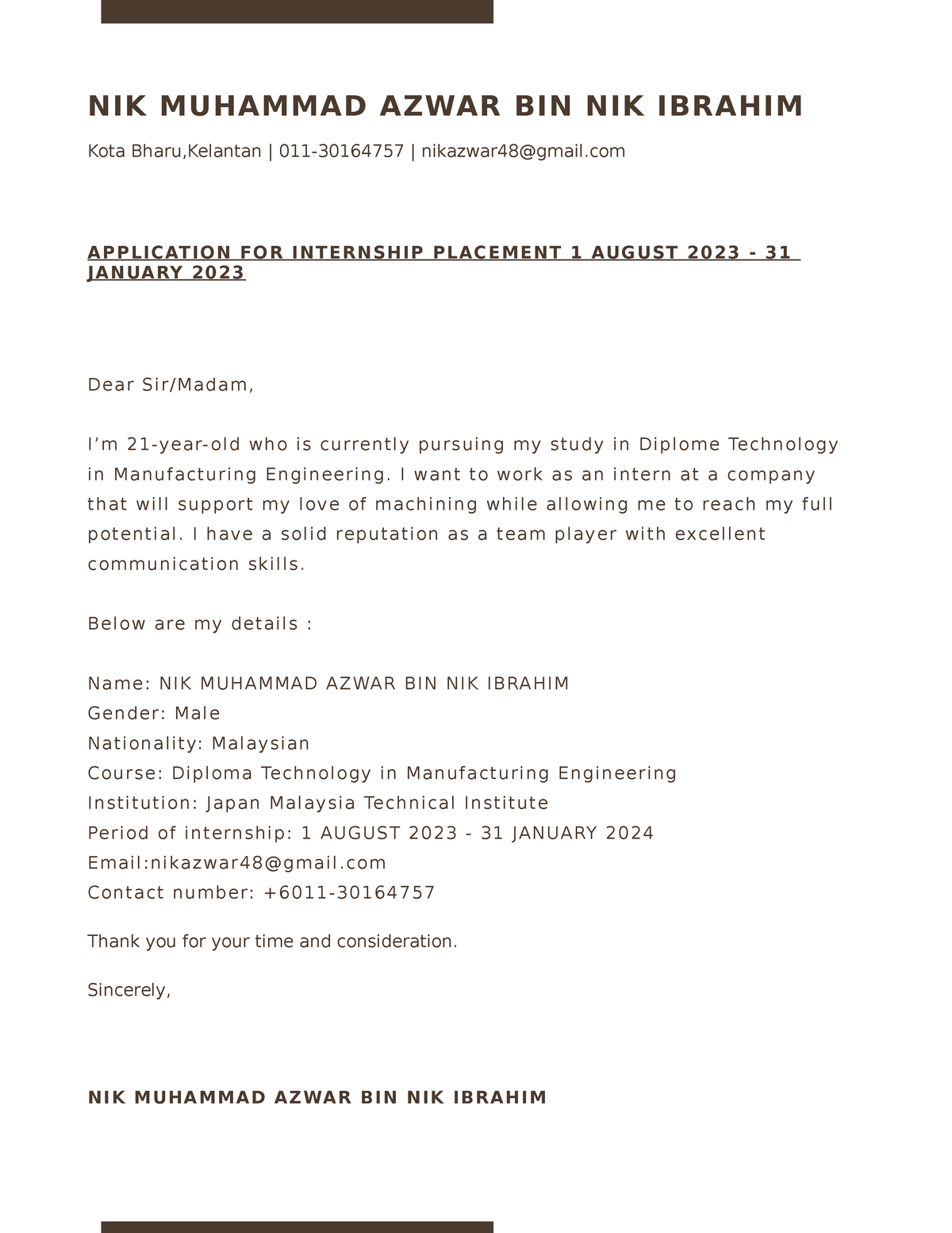 Cover Letter Electronic Engineering Studocu   Thumb 1200 1553 