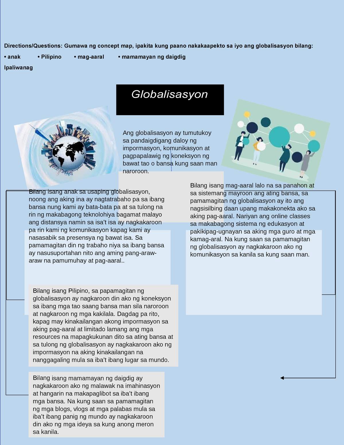 Output 2 - Directions/Questions: Gumawa Ng Concept Map, Ipakita Kung ...