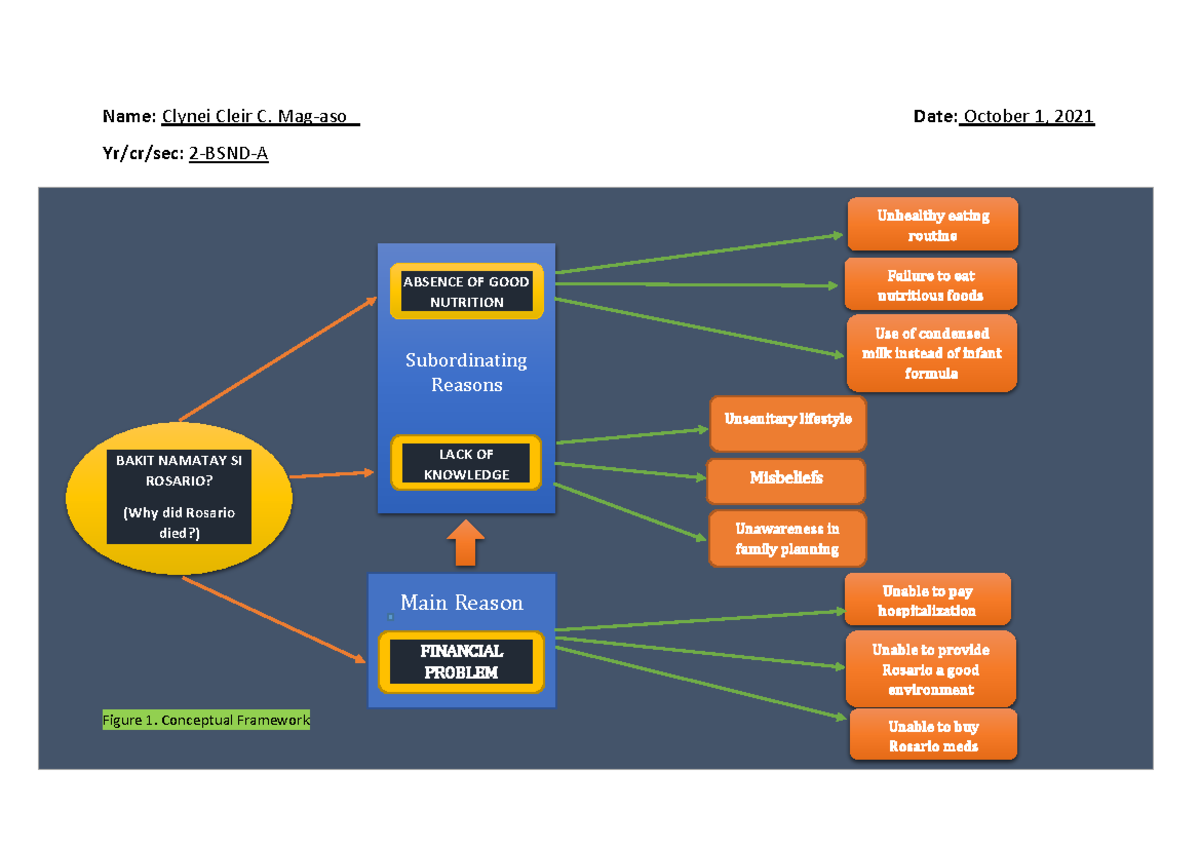 Conceptual Framework - Name: Clynei Cleir C. Mag-aso Date: October 1 ...