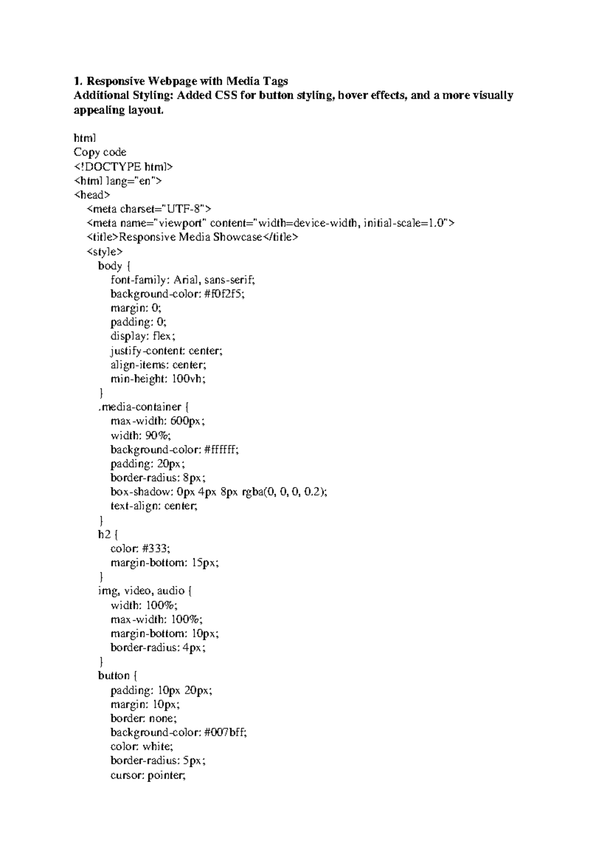 Web tech ans - web technologies - Responsive Webpage with Media Tags ...