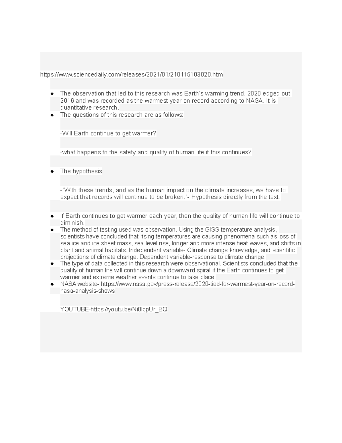 Science Daily assignment sciencedaily/releases/2021/01/210115103020