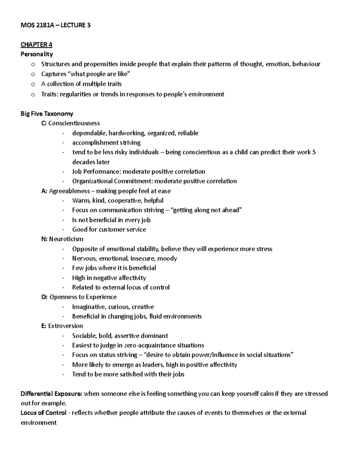 MOS+2181A+-+Lec+3 - Lecture 3 notes mos2181 - MOS 2181A – LECTURE 3 ...