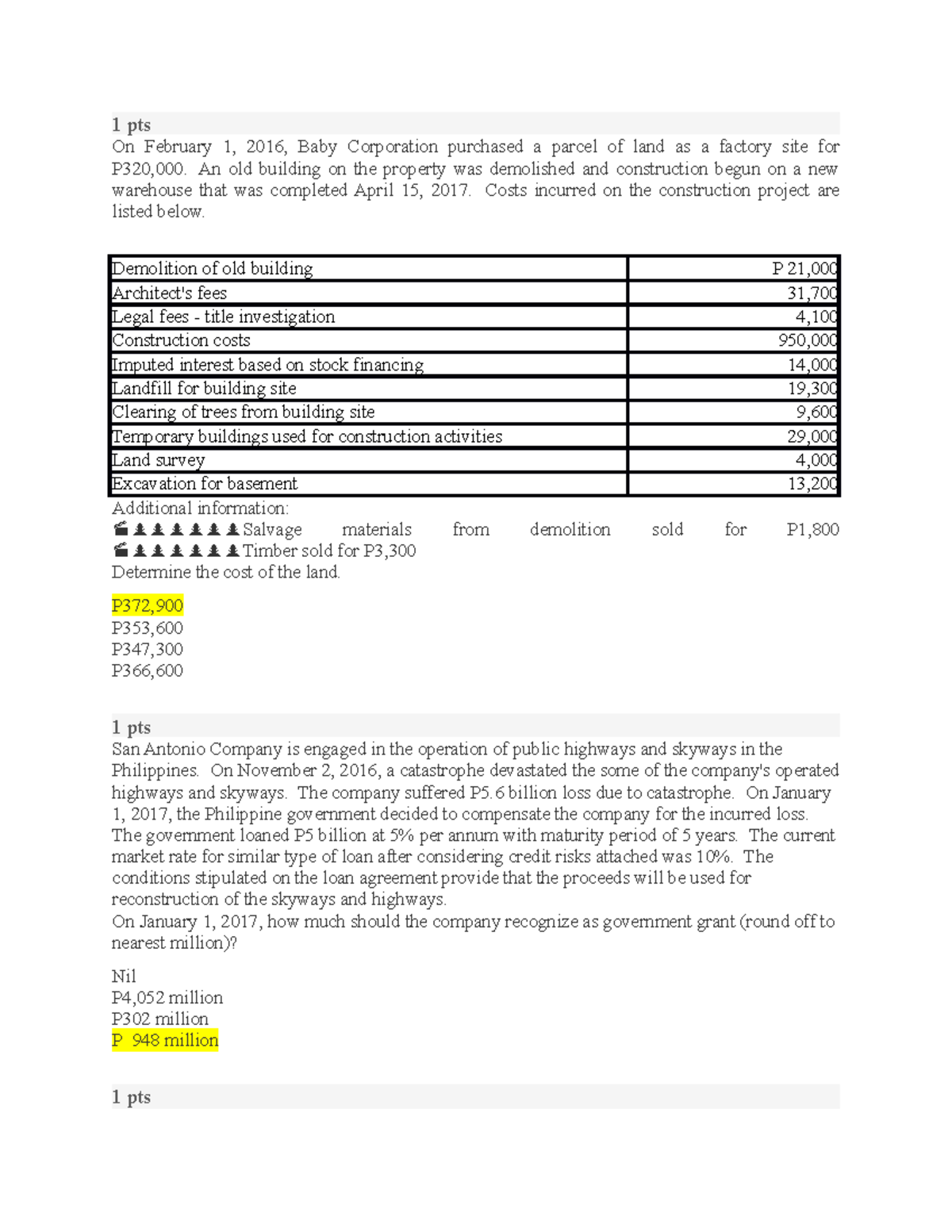 Exam 17 August 2014 Questions And Answers 1 Pts On February 1 2016 