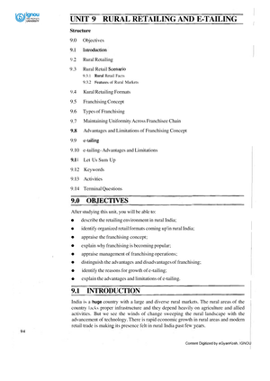 Unit-1.pdf Retail Scenario Introduction Of Retailing And Global Retail ...